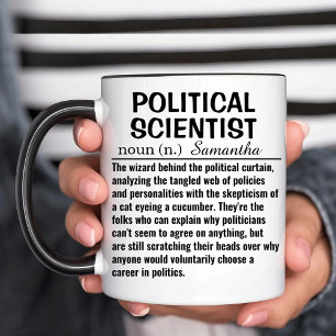 Caneca De Café Em Dois Tons Definição de Cientista Político