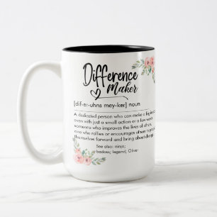 Caneca De Café Em Dois Tons Definição de Criador de Diferença Apreciação por e