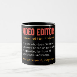 Caneca De Café Em Dois Tons Definição de Editor de Vídeo Engraçado