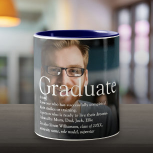 Caneca De Café Em Dois Tons Definição de Foto Personalizada de Graduado