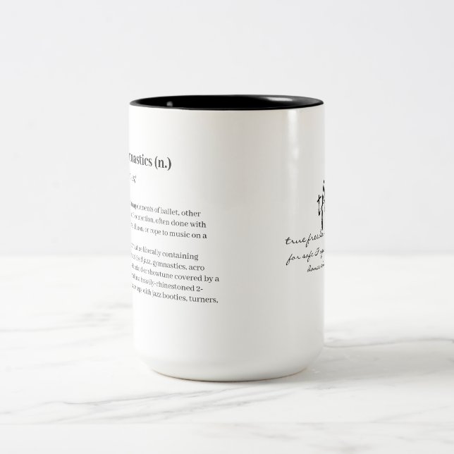 Caneca De Café Em Dois Tons Definição de Ginástica Rítmica (Centro)