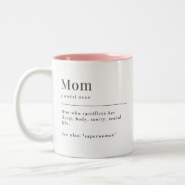 Caneca De Café Em Dois Tons Definição de mãe