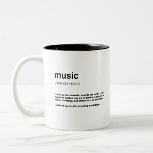 Caneca De Café Em Dois Tons Definição de Música