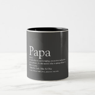 Caneca De Café Em Dois Tons Definição de Papai Divertido e Legal Citação
