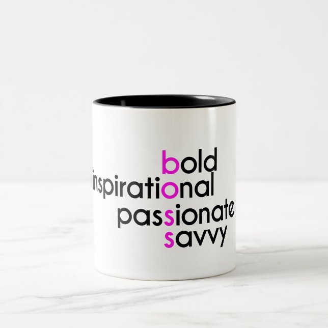 Caneca De Café Em Dois Tons Definição de um chefe (Centro)
