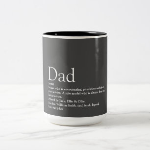Caneca De Café Em Dois Tons Definição do Pai do Melhor Pai do Mundo de Todos