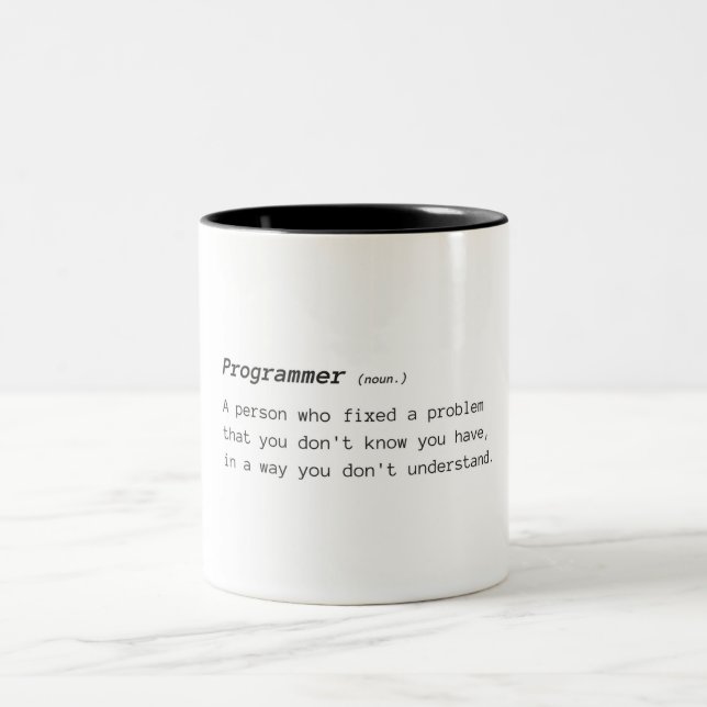 Caneca De Café Em Dois Tons Definição do programador (Centro)