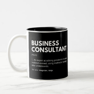 Caneca De Café Em Dois Tons Definição Engraçada de Consultor de Negócios