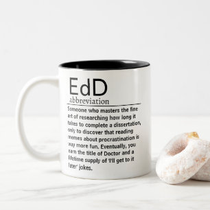 Caneca De Café Em Dois Tons Definição Engraçada de EdD