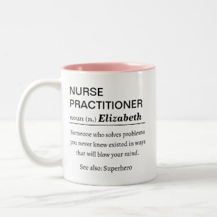 Caneca De Café Em Dois Tons Definição Engraçada de Enfermeira Personalizada