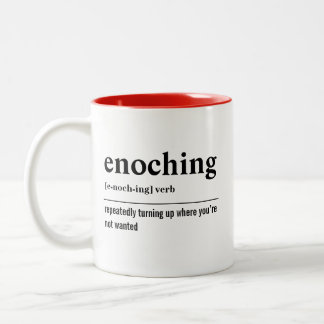 Caneca De Café Em Dois Tons Definição engraçada de enoching
