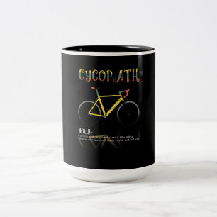 Caneca De Café Em Dois Tons Definição Engraçado Presente do Viciado em Ciclo p