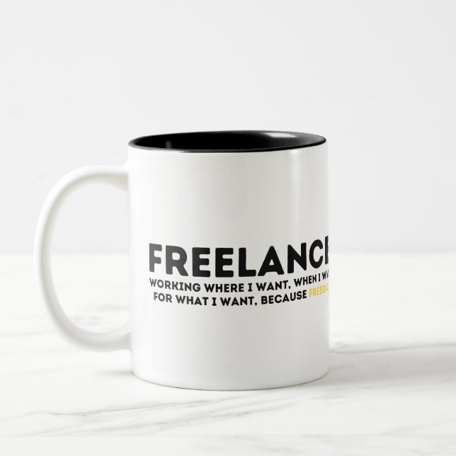 Caneca De Café Em Dois Tons Definição Freelance (Esquerda)