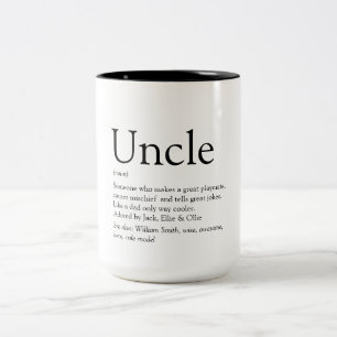 Caneca De Café Em Dois Tons Definição Moderna de Tio Favorito