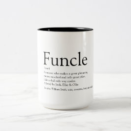 Caneca De Café Em Dois Tons Definição Moderna de Tio Funcle Favorito