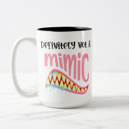 Caneca De Café Em Dois Tons Definitivamente não é um mimic DnD Gif de mau para