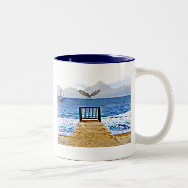 Caneca De Café Em Dois Tons Deixando Ir! (Direita)