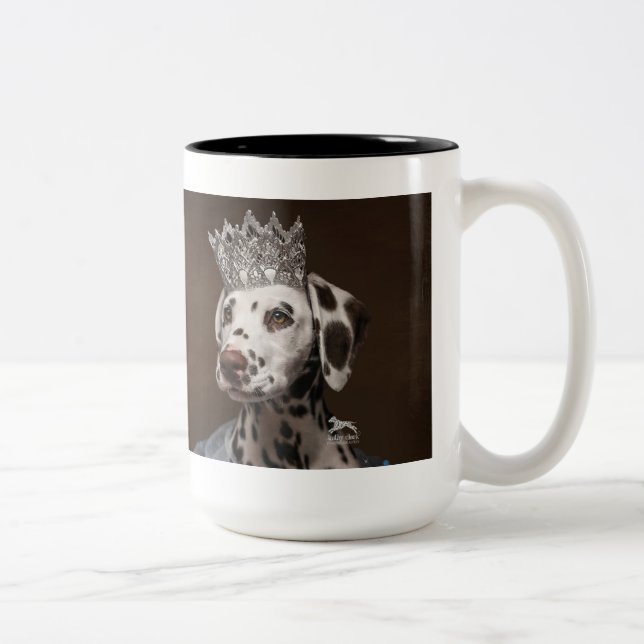 Caneca De Café Em Dois Tons Deixar uma trilha de Sparkle Dalmatian (Direita)