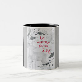 Caneca De Café Em Dois Tons Deixe Canto do Céu e Natureza, Carol de Natal