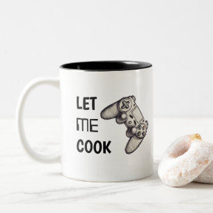Caneca De Café Em Dois Tons Deixe-me cozinhar Controlador de Jogo Engraçado