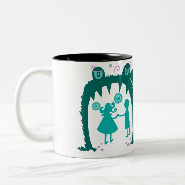Caneca De Café Em Dois Tons Deixe-nos obter dentro (Esquerda)