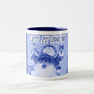 Caneca De Café Em Dois Tons Deixe-o nevar
