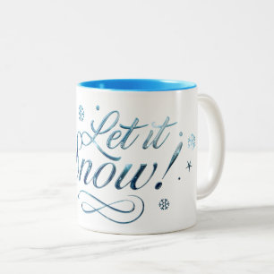Caneca De Café Em Dois Tons Deixe-o nevar