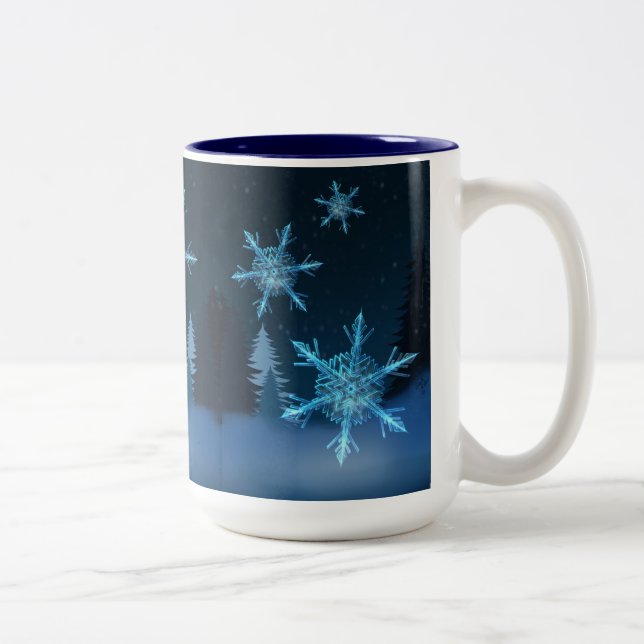 Caneca De Café Em Dois Tons Deixe-o nevar muito (Direita)