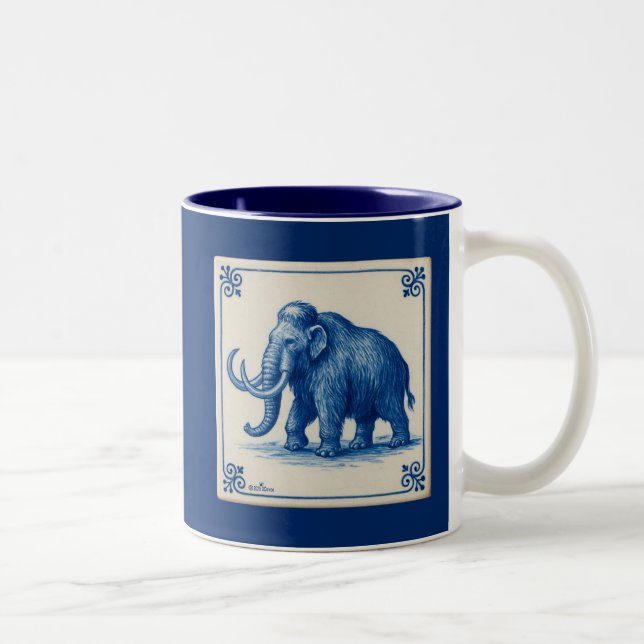 Caneca De Café Em Dois Tons Delft Wooly Mammoth (Direita)