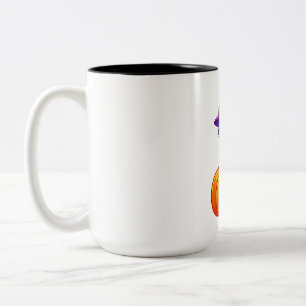 Caneca De Café Em Dois Tons Delícia de Gata Bruxa Abóbora