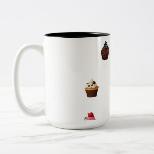 Caneca De Café Em Dois Tons Delícias Doces Gostosas