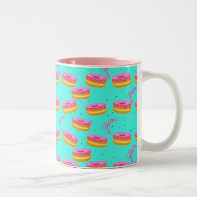 Caneca De Café Em Dois Tons Delicioso, Donuts (Direita)