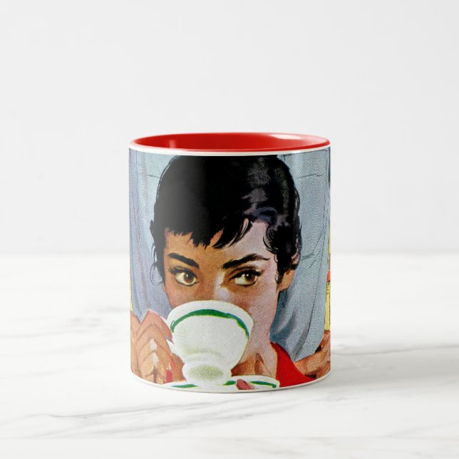 Caneca De Café Em Dois Tons Demasiado tarde para compo (Centro)