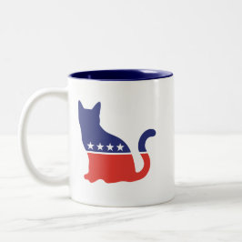Caneca De Café Em Dois Tons Democat Mug