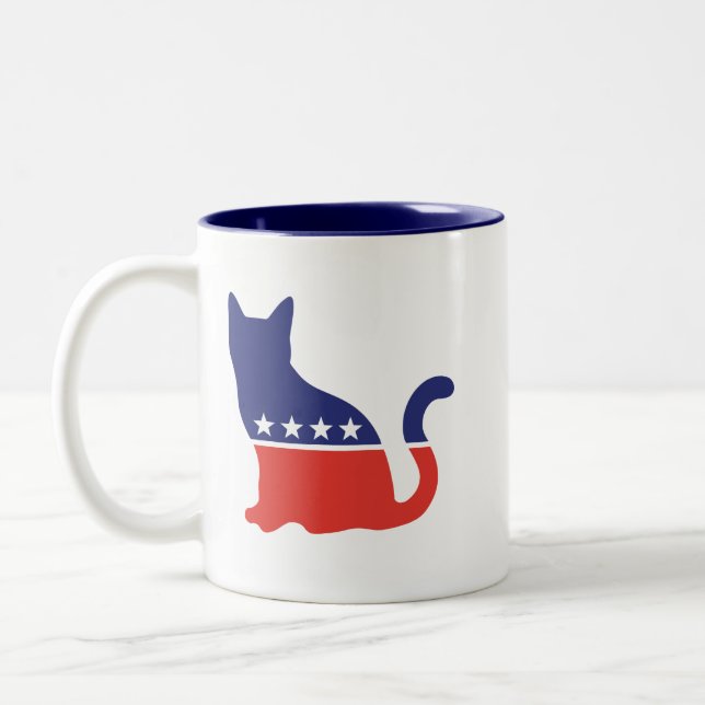 Caneca De Café Em Dois Tons Democat Mug (Esquerda)