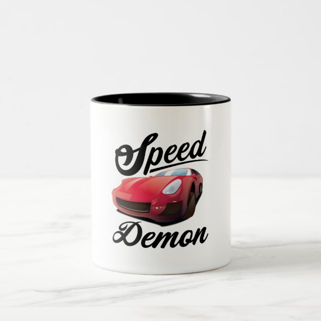 Caneca De Café Em Dois Tons Demoníaco da Velocidade (Centro)
