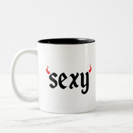 Caneca De Café Em Dois Tons Demônio sexy