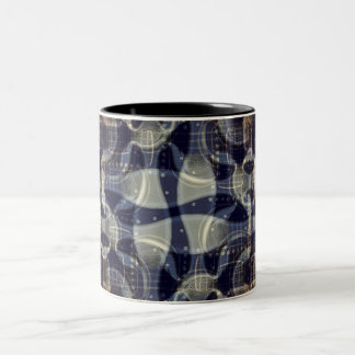Caneca De Café Em Dois Tons Denim Guitar Abstrato Art Mug