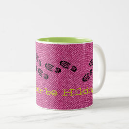 Caneca De Café Em Dois Tons Denim Rosa, Eu PREFERENCIALMENTE Estar Arrancando