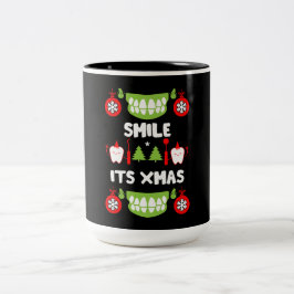 Caneca De Café Em Dois Tons Dental Doctor Xmas