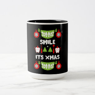 Caneca De Café Em Dois Tons Dental Doctor Xmas