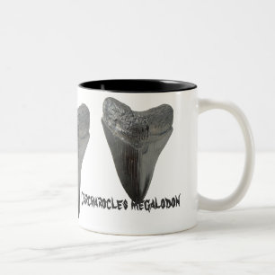 Caneca De Café Em Dois Tons Dente do megalodon de Carcharocles
