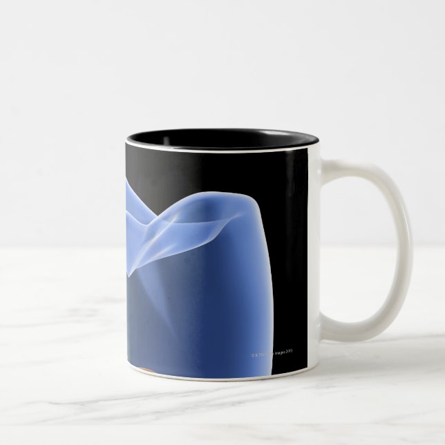 Caneca De Café Em Dois Tons Dente, secção transversal transparente de um molar (Direita)