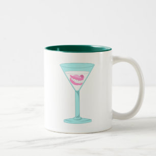 Caneca De Café Em Dois Tons Dentes falsos Martini das dentaduras