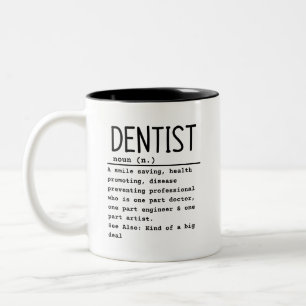 Caneca De Café Em Dois Tons Dentista