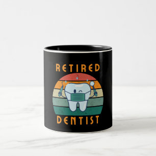 Caneca De Café Em Dois Tons dentista aposentado