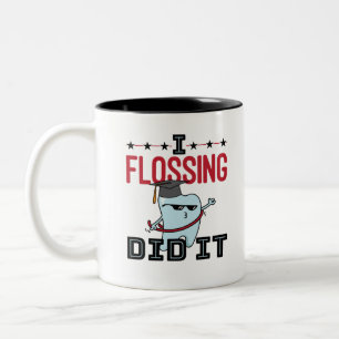 Caneca De Café Em Dois Tons Dentista Dental School Graduação Engraçada Flos