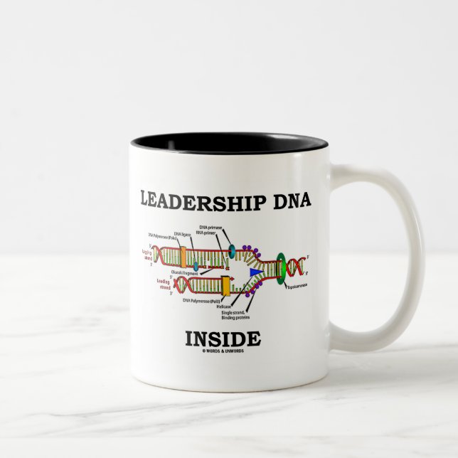 Caneca De Café Em Dois Tons Dentro de DNA de Liderança (Replicação de DNA) (Direita)