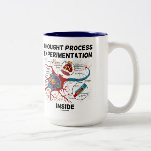 Caneca De Café Em Dois Tons Dentro de Experimentação do Processo Pensado (Neur
