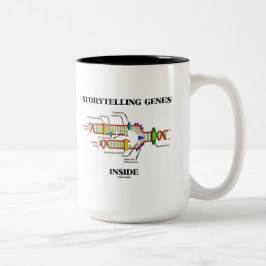 Caneca De Café Em Dois Tons Dentro de Genes de Contagem (Replicação do DNA)